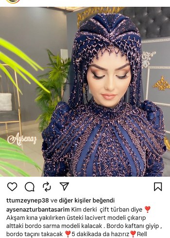 hazır gelin başı aysenaz tasarım