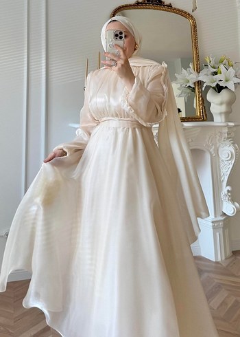 42 Beden tesettür nikah elbisesi abiye