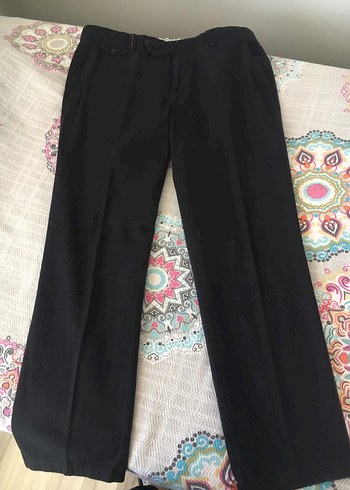 Siyah Erkek Regular Fit Ofis Pantolonu