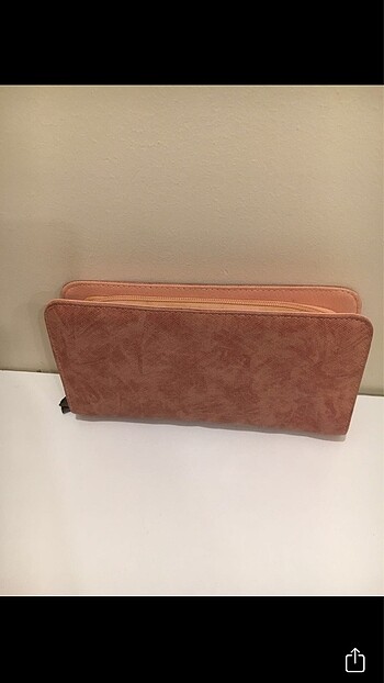 Pudra renk büyük boy cüzdan - Görsel 4