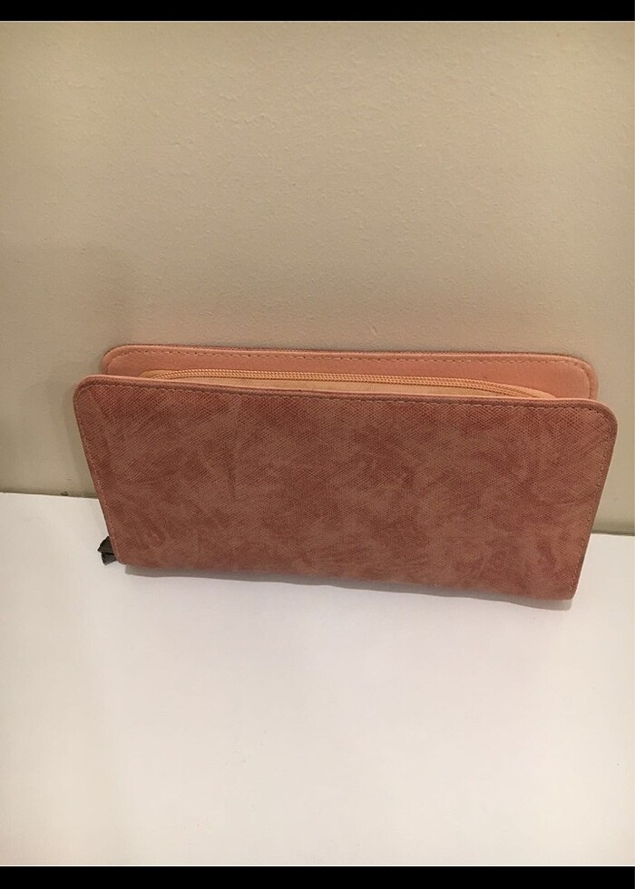 Pudra renk büyük boy cüzdan - Görsel 4