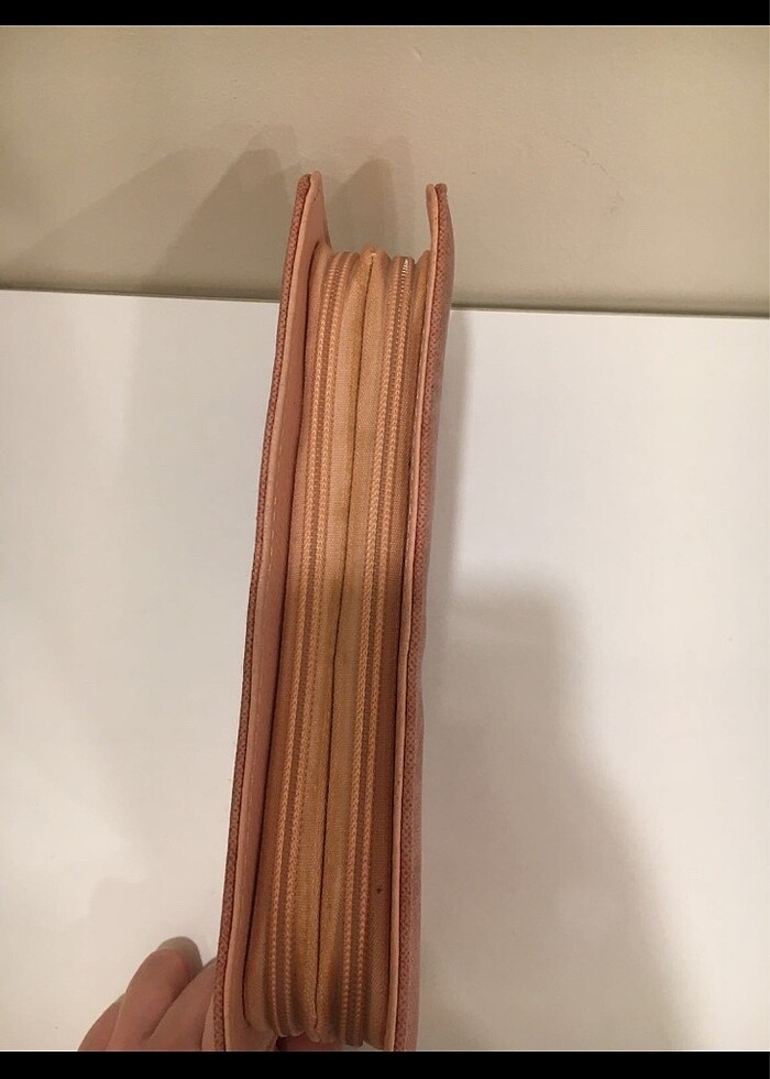 Pudra renk büyük boy cüzdan - Görsel 5