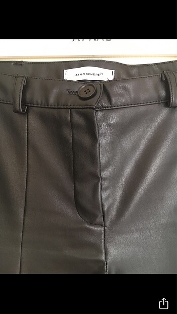 Deri pantolon paça detaylı - Görsel 3