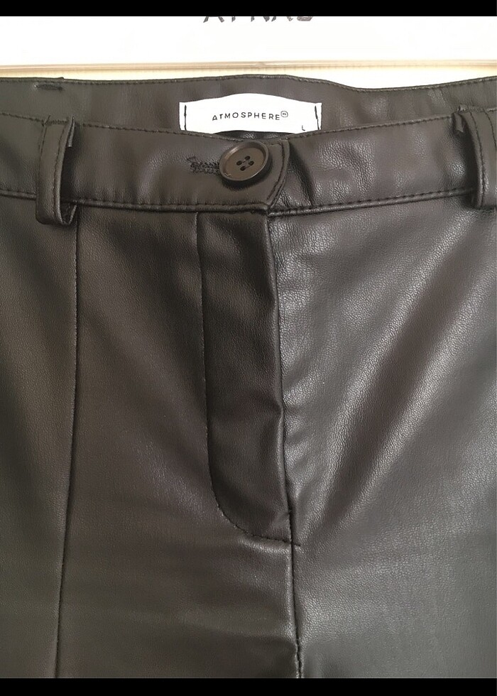 Deri pantolon paça detaylı - Görsel 3