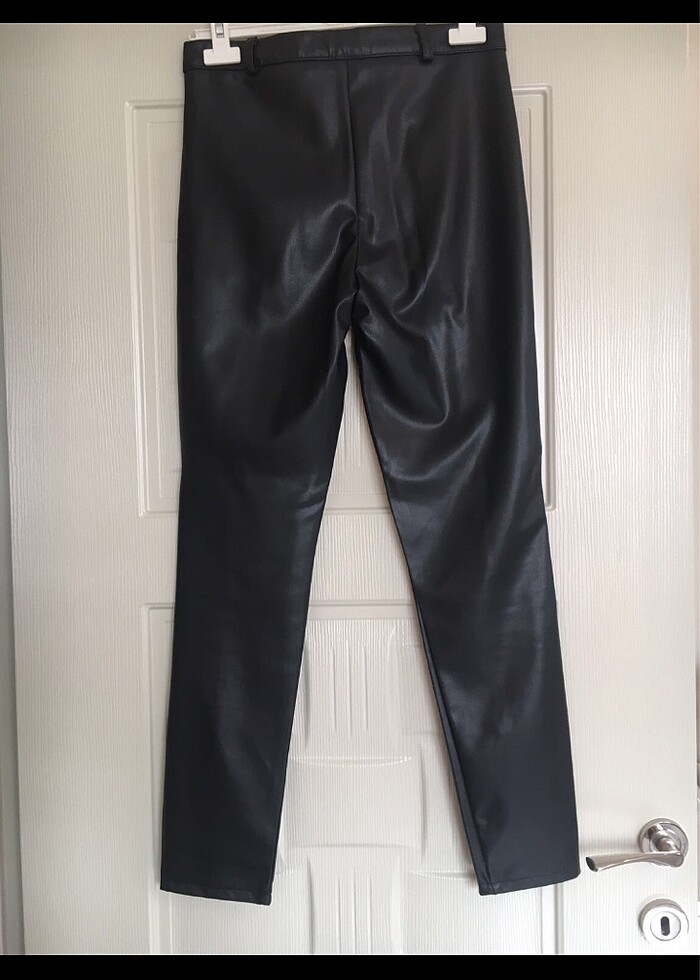 Deri pantolon paça detaylı - Görsel 5