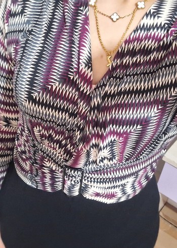 V Yaka Bağlamalı Triko Kadın Vintage elbise - Görsel 4