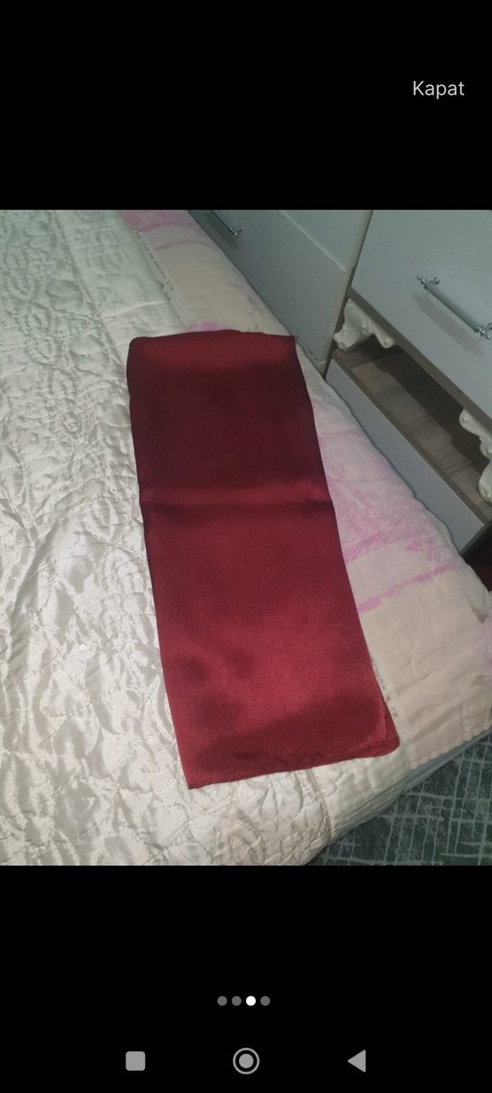 Bordo İşlemeli Uzun Abiye - Görsel 4