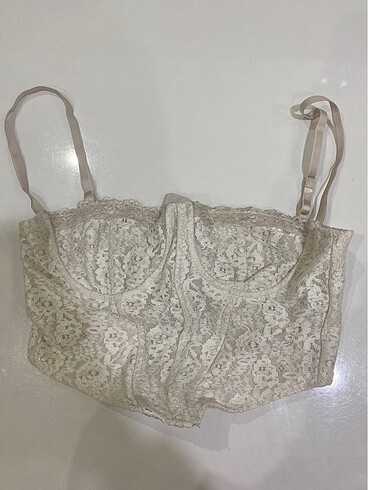 trendyolmilla dantelli korse crop