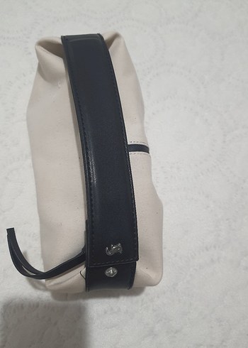 Fermuarlı Beyaz Deri Kadın Çanta - Görsel 3