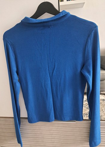 Düğmeli Lacivert Kadın Uzun Kollu Gömlek - Görsel 3