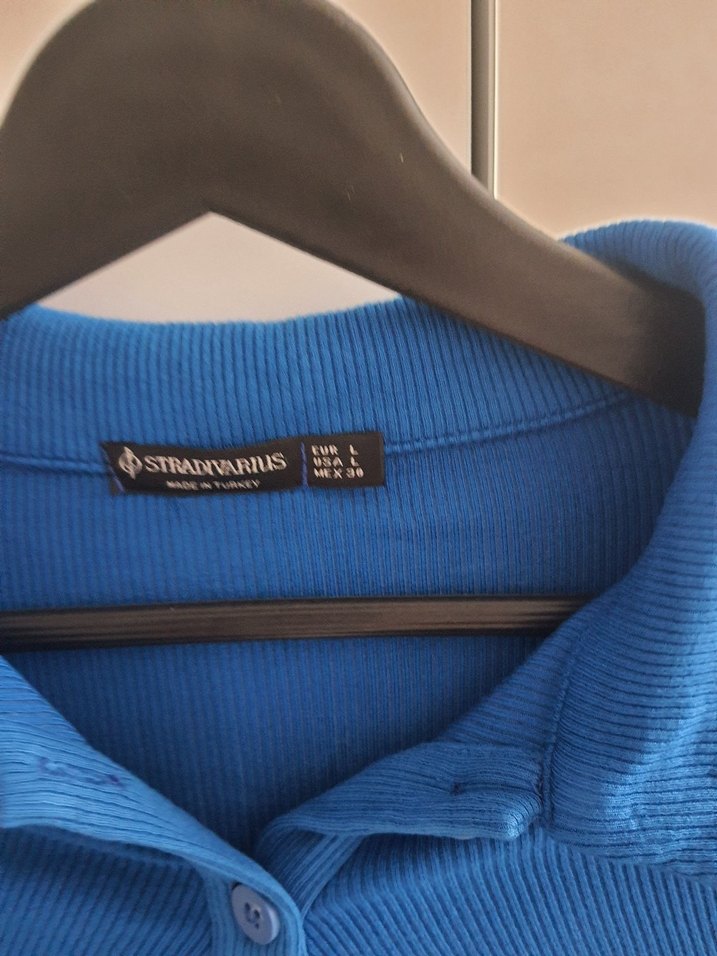 Düğmeli Lacivert Kadın Uzun Kollu Gömlek - Görsel 2