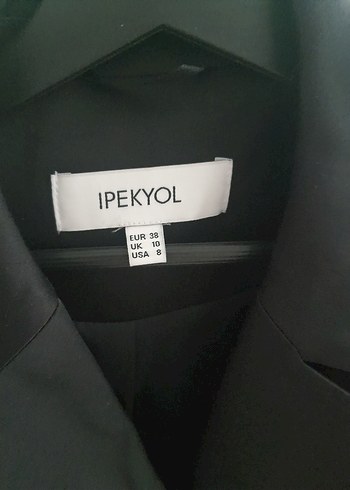 Düğmeli Siyah Midi Kadın Blazer Ceket - Görsel 2