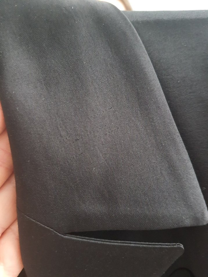 Düğmeli Siyah Midi Kadın Blazer Ceket - Görsel 4