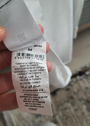 Beyaz Pamuklu Uzun Kollu Gömlek, esnek kumas - Görsel 3