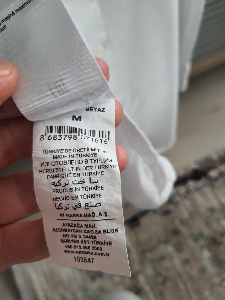 Beyaz Pamuklu Uzun Kollu Gömlek, esnek kumas - Görsel 3