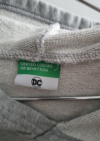 Gri Kapüşonlu Superman Baskılı Sweatshirt - Görsel 2