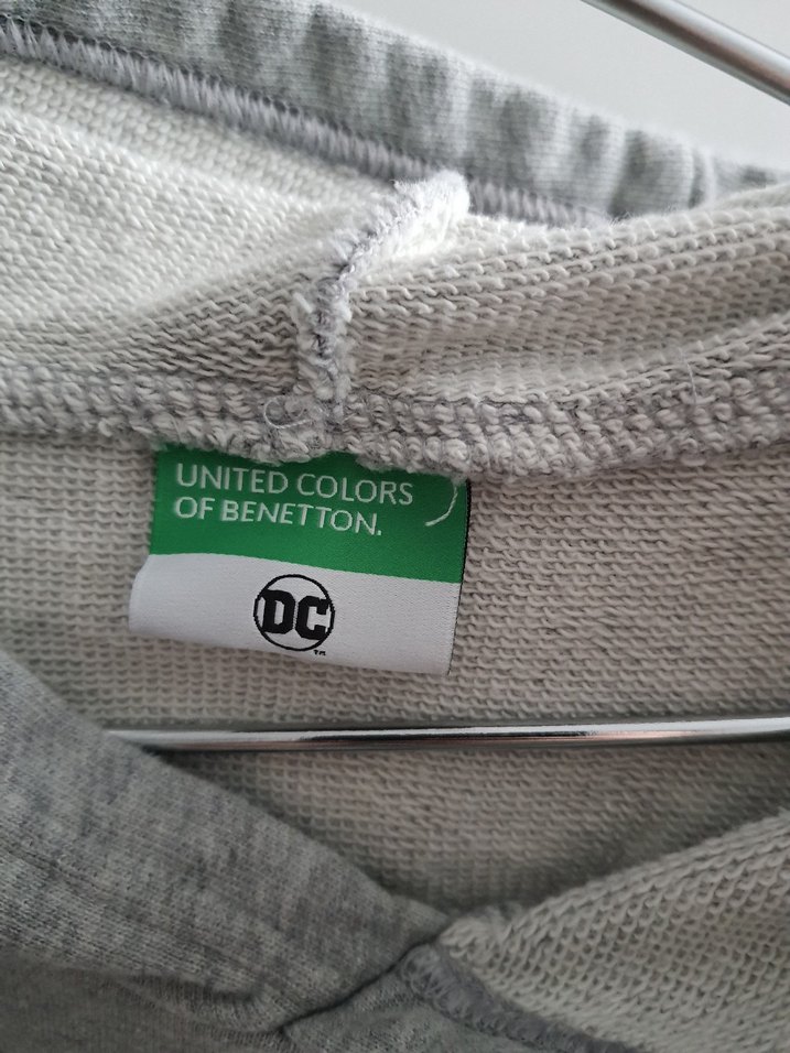 Gri Kapüşonlu Superman Baskılı Sweatshirt - Görsel 2