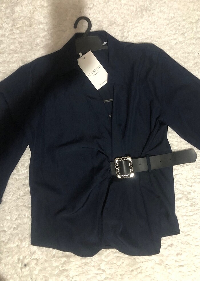 Kemer detay gömlek - Görsel 4