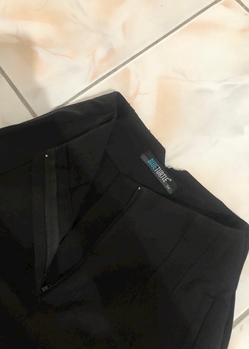 Siyah Midi Kumaş Kadın Pantolon - Görsel 2