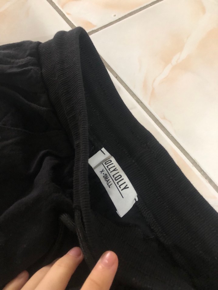 Siyah Rahat Kesim Keten Kadın Pantolon - Görsel 3