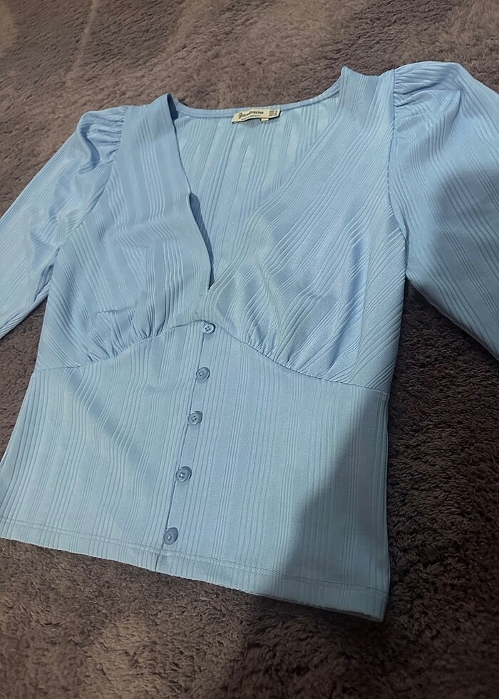 Bebe mavisi Bluz - Görsel 3