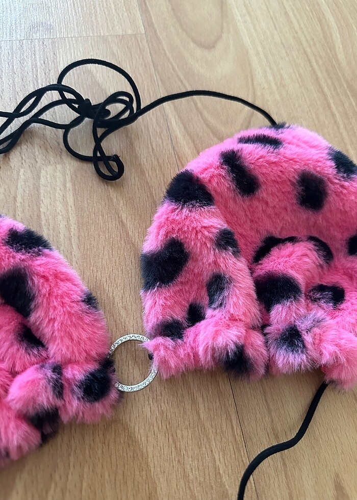 Tüylü südyen büstiyer - Görsel 3