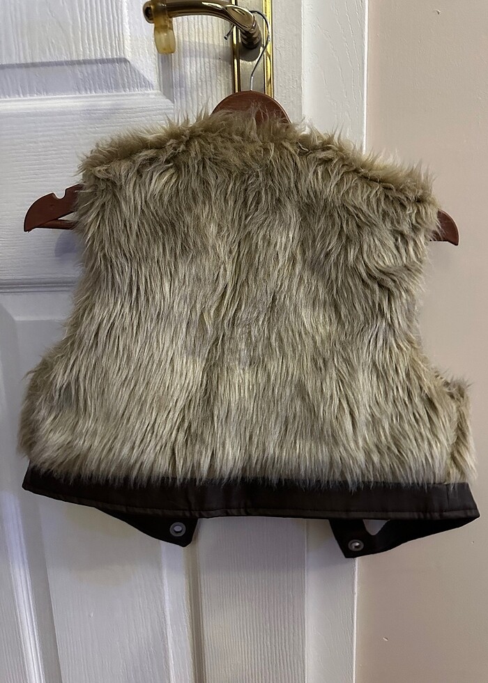 Y2k kürklü mini ceket - Görsel 3