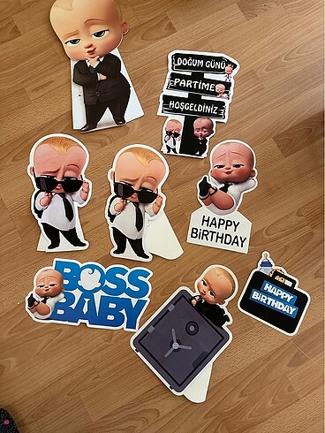 LC Waikiki Boss baby patron bebek doğum günü konsept arka plan