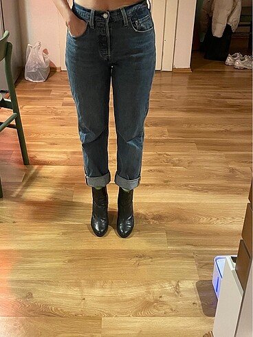 38 Beden Rag & Bone Siyah Deri Kısa Topuklu Bot