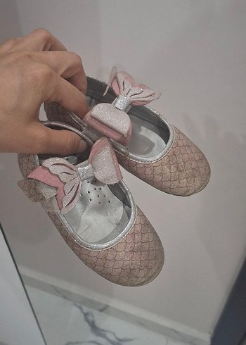 civil marka Kız Çocuk Pembe  Desenli Fiyonklu Babet - Görsel 2