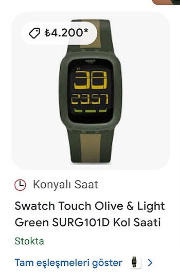 Swatch Touch Olive Kol saati
