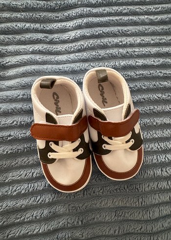 Kahverengi İlk Adım Ayakkabısı Velcro Bantlı - Görsel 4