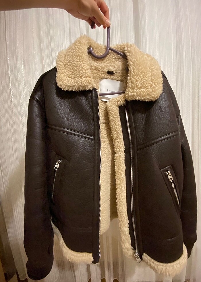 Bershka kürklü ceket - Görsel 4