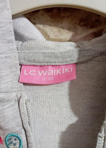 Kız Çocuk Kapüşonlu Gri Fermuarlı Yelek - Görsel 4