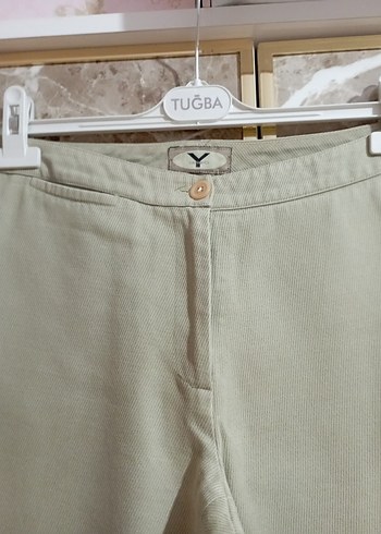 Yargıcı marka Bej Kadın keten Pantolon - Görsel 3