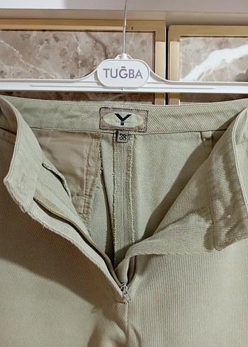 Yargıcı marka Bej Kadın keten Pantolon - Görsel 5