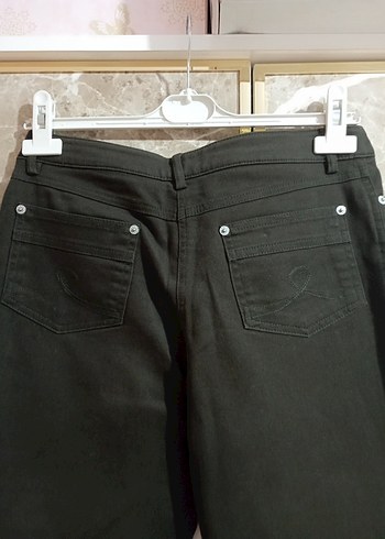 More&More marka Kahverengi Kadın keten Pantolon - Görsel 4