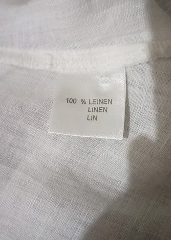 Kadın Beyaz Keten Pileli Gömlek - Görsel 6