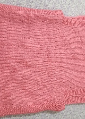 Pembe Bohem Örgü Kız Süveter - Görsel 5