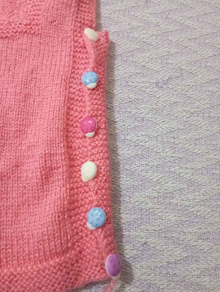 Pembe Bohem Örgü Kız Süveter - Görsel 3