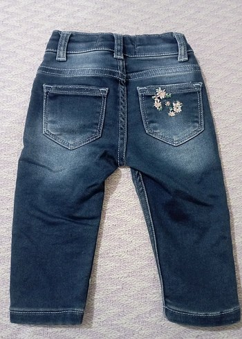 civil marka Nakışlı Düğmeli Kız Kot Pantolon - Görsel 2