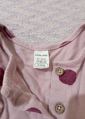 LCW marka Puantiyeli Düğmeli Bebek Tulum - Görsel 2