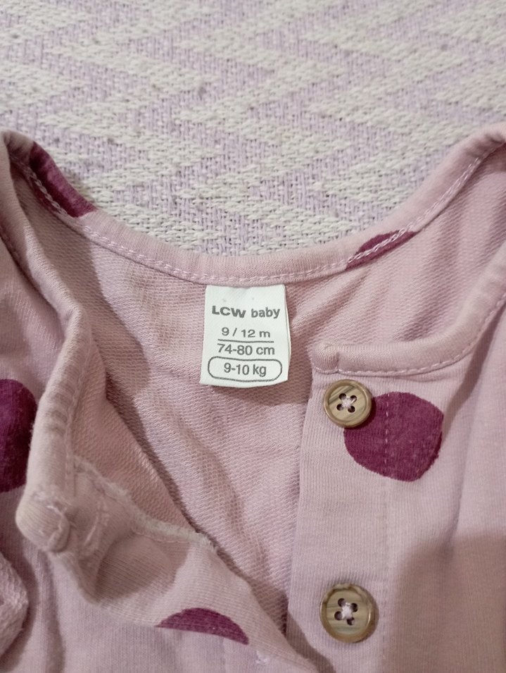 LCW marka Puantiyeli Düğmeli Bebek Tulum - Görsel 2