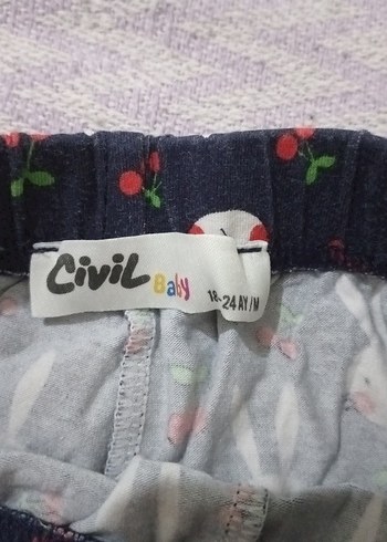 Kız Çocuk Renkli Nakışlı Kot etek ve şort - Görsel 6