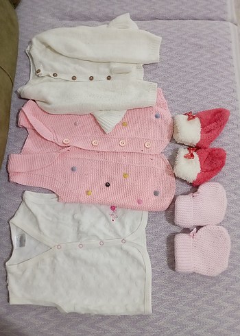 Pembe Triko Bebek Kız Kıyafet Seti - Görsel 2