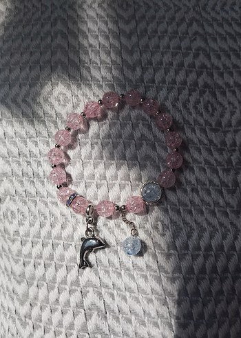 estetik pembe yunuslu bileklik