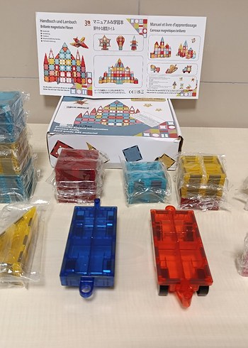 98 PARÇA BÜYÜK BOY MANYETİK LEGO BLOKLAR - Görsel 4