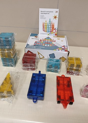 98 PARÇA BÜYÜK BOY MANYETİK LEGO BLOKLAR - Görsel 5