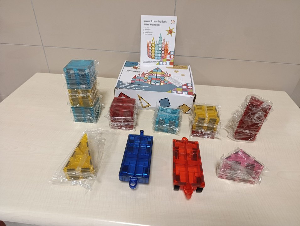 98 PARÇA BÜYÜK BOY MANYETİK LEGO BLOKLAR - Görsel 5