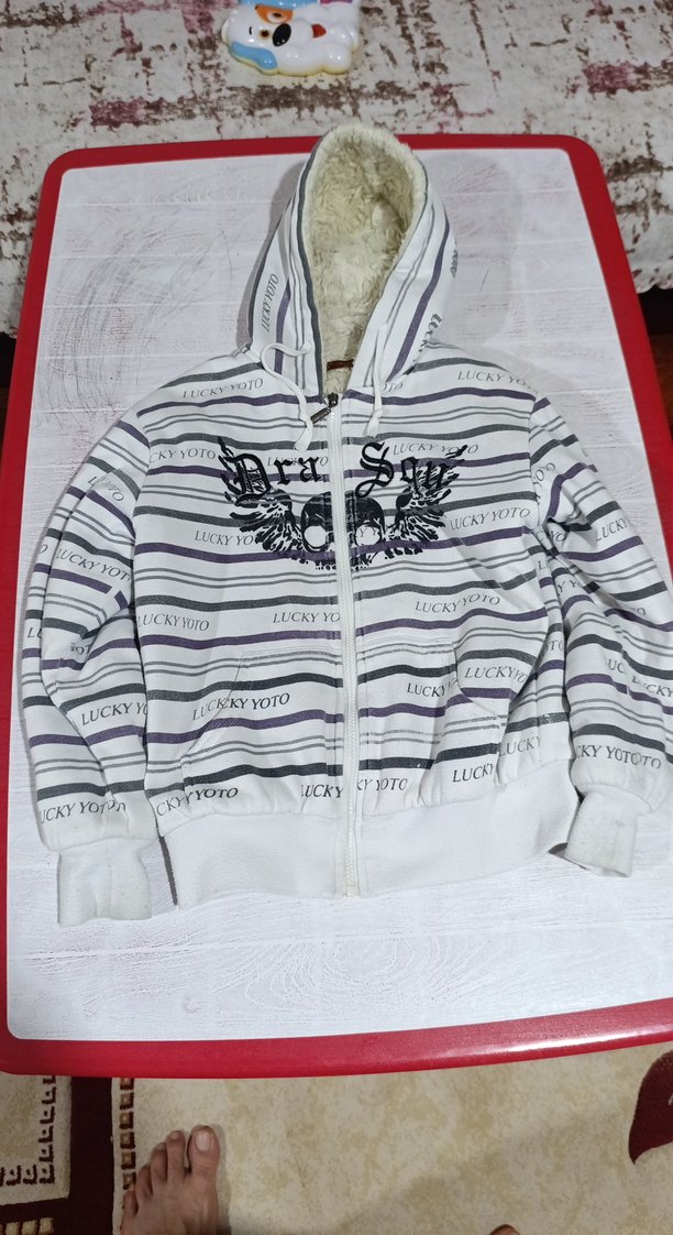 Kapüşonlu Fermuarlı Kız Çocuk mont - Görsel 5